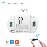 RODOT 10A KR2201WB WiFi Wireless Smart Switch for Smart Home Smart Life APP, Compatible with Alexa & Google Home Assistant, No Hub Required, Support DIY Module. (4-Pack)