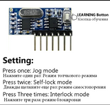 RODOT RX480E 2 PCS 433Mhz Wireless Remote Control Switch 4CH RF Relay 1527 Encoding Learning Module For Light Receiver Diy Kit