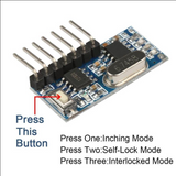 RODOT RX480E 2 PCS 433Mhz Wireless Remote Control Switch 4CH RF Relay 1527 Encoding Learning Module For Light Receiver Diy Kit